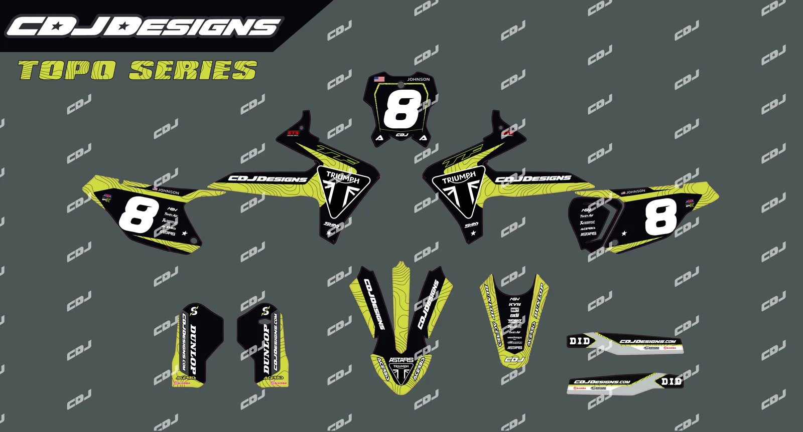 Topo Series graphics kit proof sheet