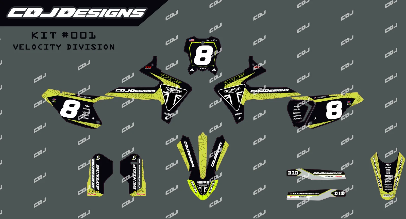 CDJ Designs full-size motocross graphics kit